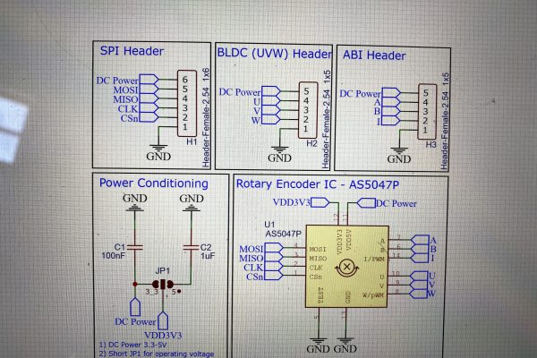Basic schematic depicting the three communication interfaces as well as VCC selector circuit.